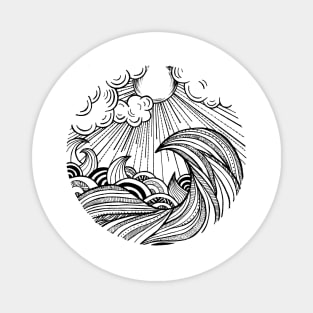 Doodle Wave Magnet